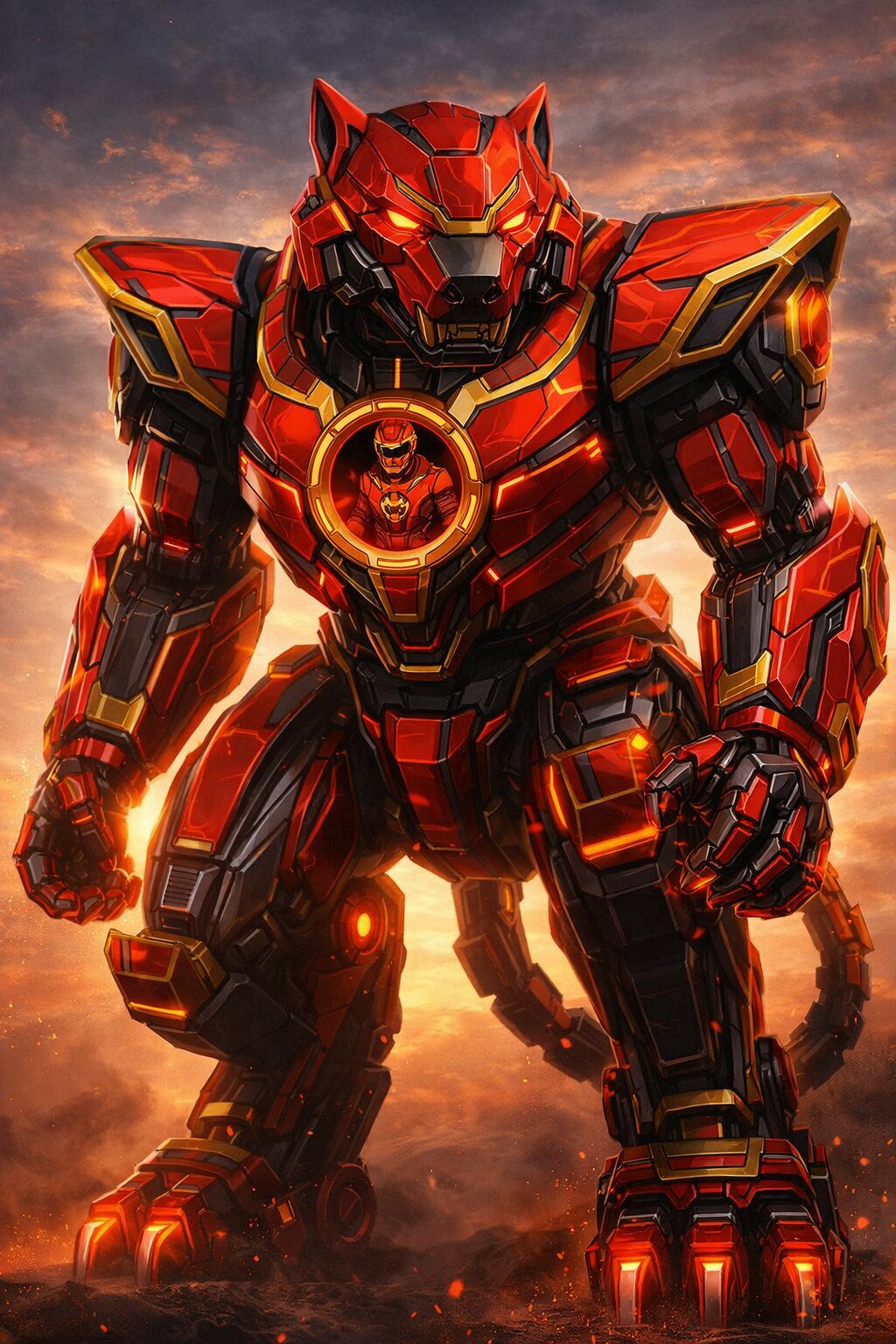 Super Red Ranger Zord – Red Panther